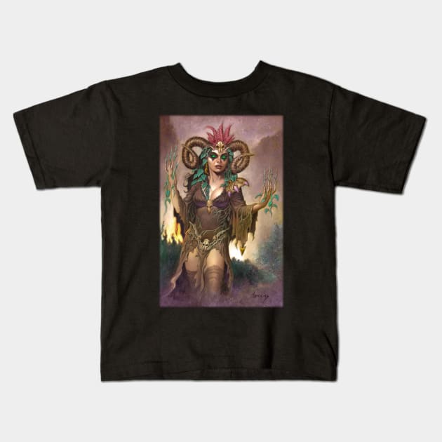 Pagan Goddess Kids T-Shirt by Paul_Abrams